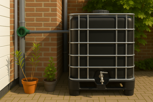 Cuve IBC 1000L noire - palette plastique