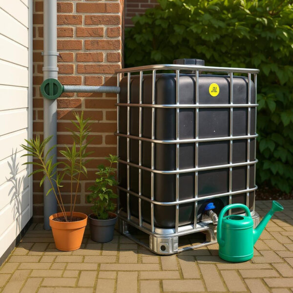 Cuve IBC 1000L noire – palette acier (2)