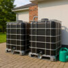 Cuve IBC 2 x 1000 litres noir palette acier ou plastique