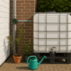 cubi 1000 litres avec vanne reliee a la gouttiere
