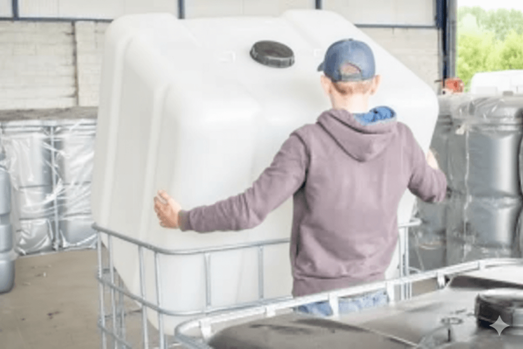 cuve-ibc-1000-litres-blanc-palette-acier-ou-plastique-renouvele - renouvele