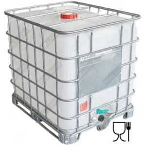 IBC container 1000 liter – wit – op metalen of kunststof pallet – vernieuwd