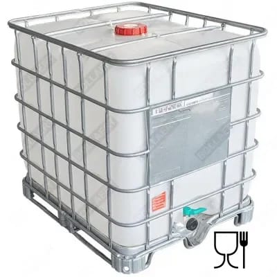 Cuve IBC 1000 litres – blanc – palette acier ou plastique – renouvelé IBC container 1000 liter – wit – op metalen of kunststof pallet – vernieuwd